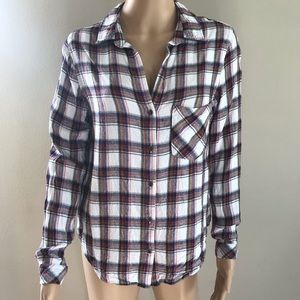Cloth and stone button down shirt plaid Sz S